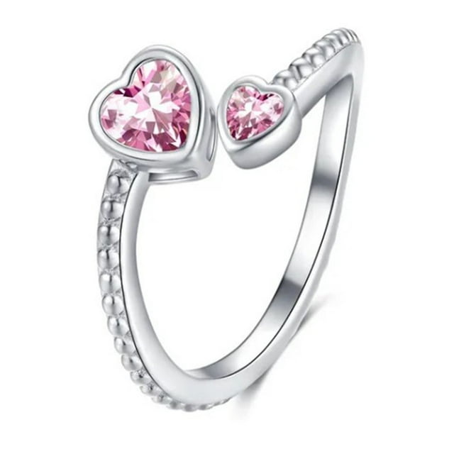 Anillos de Pareja Que Coinciden Anillo Ajustable Anillo de Cumpleaños de Piedra Anillo de Pareja Corazón Constelación Joyería de Cumpleaños Anillos de Parejas Conjunto