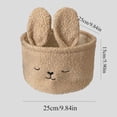 thumbnail image 2 of Bookk Cartoon Embroidery Rabbit Teddy Velvet Material Storage Fabric Storage Home Children's Room Storage, 2 of 5
