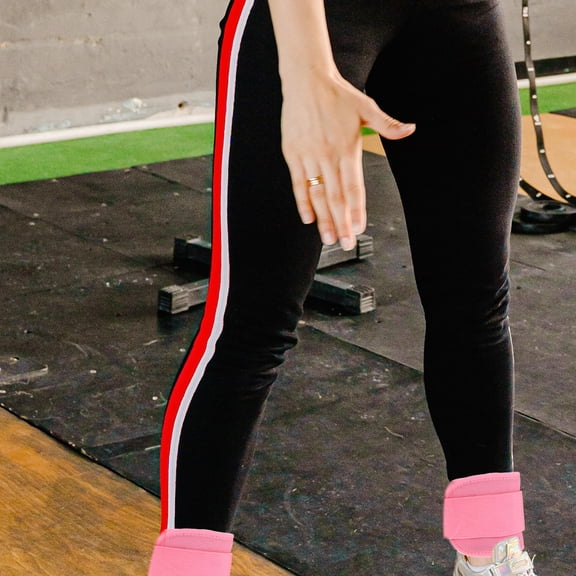 Luxshiny Leg Workout Equipment Ankle Straps Pink Cotton 1 Pair Fitness Accessories