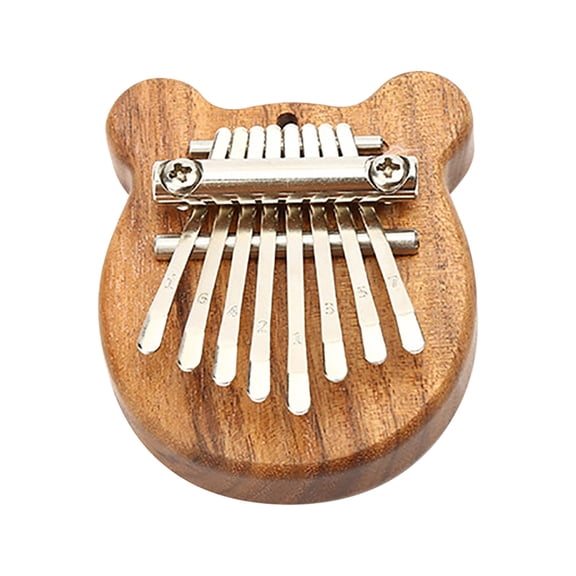 erfcxs Mini Eight-tone Kalimba Mahogany Thumb Piano Compact Portable Musical Instrument Pendant Piano Beginner Gift