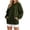 Army Green, variant on Horkkom Crew Neck Sweatshirts Women Casual Oversized Solid Color Tops Fall Loose Pullover Sweatshirts with Pockets XL