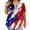 #A09-Blue, variant on XADYUY Plus Size 4th Of July Tshirts for Women American Stars Graphic Patriotic Tunic Tops Trendy V-Neck Short Sleeve Tshirt Party Independent Day Tunic Tops,Sky Blue 4XL