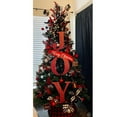 thumbnail image 4 of Madera Con Letras De Navidad, Decoración De Mesa Para El Hogar Con Cuadros Rojos Y Negros Encantadores, Decoración De Puerta Delantera De Navidad Para El Hogar Methold HA043407-02, 4 of 6