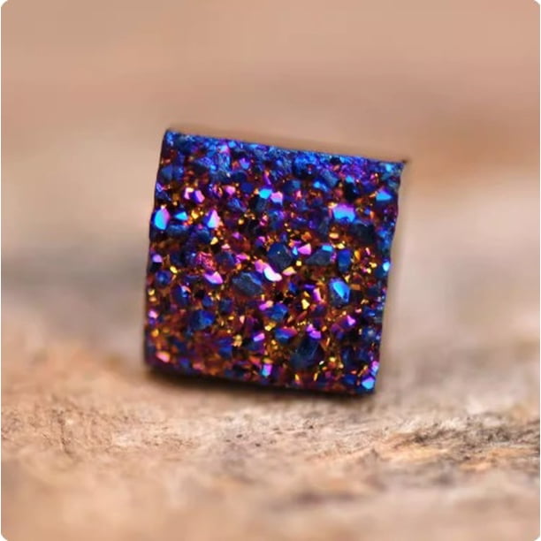 Pendientes de succión con imán de racimo de cristal sin agujero Pendientes de moda urbana para hombres y mujeres Pendientes de moda de cristal de piedra