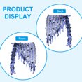 thumbnail image 4 of Uxcell Women's Belly Dance Hip Scarf with Sequins Triangle Wrap Skirts Waist Chain for Party Costume Performance Lavender, 4 of 7