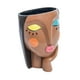 thumbnail image 3 of Maceta con forma de cara de resina, con ojos cerrados, decorativa para estantería. Manos solteras, 3 of 9