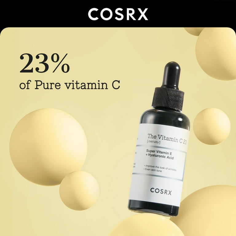 COSRX The Vitamin C 23 Serum, 0.68 fl oz, Pure Vitamin C, Targets