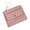 Pink, variant on Women Coin Purses Snap Fastener Zip up Solid Color Simplicity Leather Wallet Pink