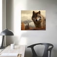 thumbnail image 3 of Nawypu  Wolf Canvas Print Wall Art Wild Animal Painting Picture Stretched and Framed for Living Room Bedroom Bathroom, 3 of 4