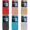 thumbnail image 7 of Bling Case for Samsung Galaxy Z Flip 5 5G,Slim Galaxy Z Flip 5 Case Women Girly Cute Sparkly Glitter Sequins Crystal Diamond Hard PC Back Flexible TPU Bumper Case,Rose Gold, 7 of 7