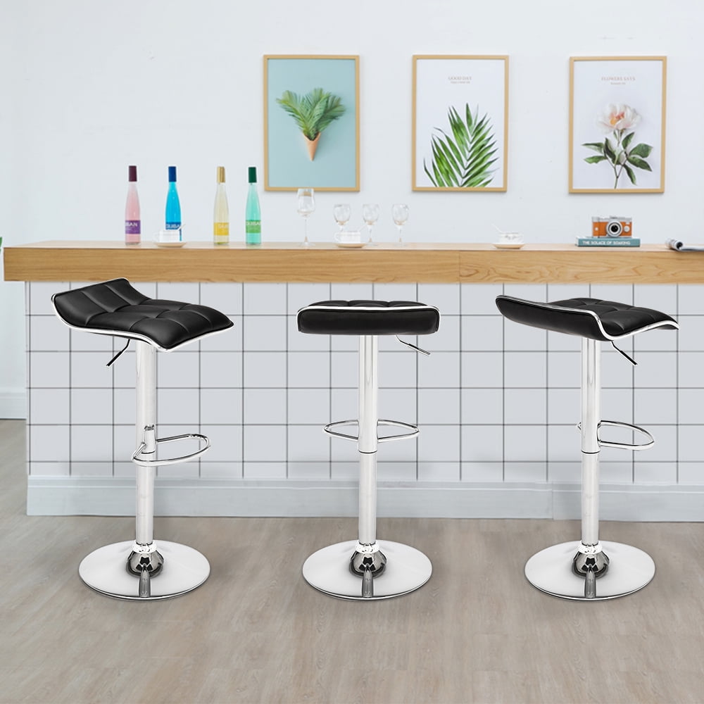 Lowestbest 2PCS Adjustable Bar Stools, Curved Foot Stools, Modern Chair with Swivel, Cotton And Linen Fabric, Black Lowestbest 2PCS Adjustable Bar Stools, Curved Foot Stools, Modern Chair with Swivel, Cotton And Linen Fabric, Black