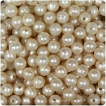 BeadTin Natural Pearl 8mm Round Craft Beads (300pcs)