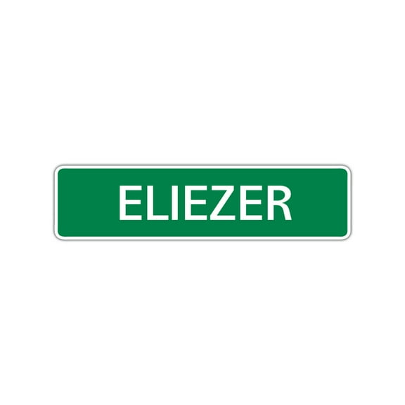 Eliezer Boys Children Name Letter Printed Wall Plaque Decoration Label Indoor Outdoor Unique Novelty Aluminum Metal Sign 4"x13.5"