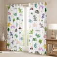 thumbnail image 2 of Homewish Cartoon Dinosaur Curtains Pack of 2 (42x84 Each) for Preppy Children Kids,Jungle Animal Curtains Blackout,Kawaii Wildlife Dino Bedroom Curtains,Breathable Home Decor, 2 of 6