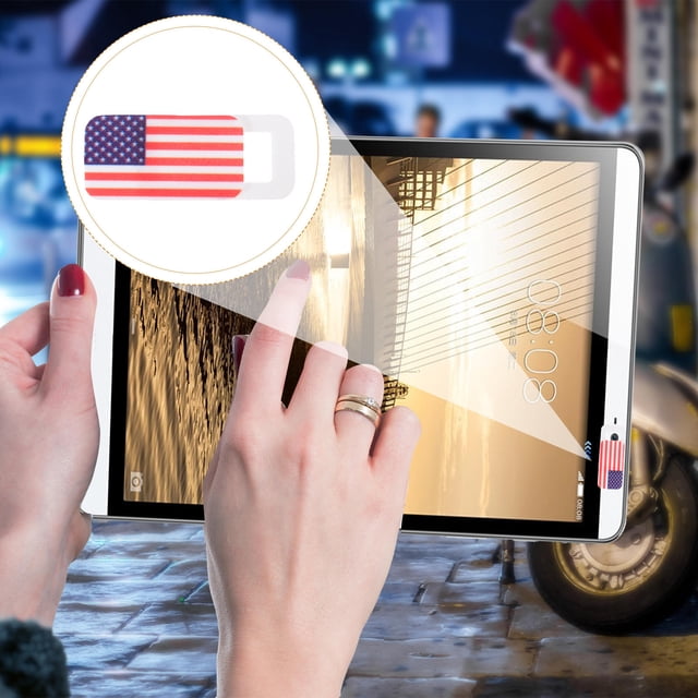 HONMEET Red ABS Camera Slide Cover for Privacy Protection Small & Stylish Design 4PCS Easy Install for Phones & Laptops