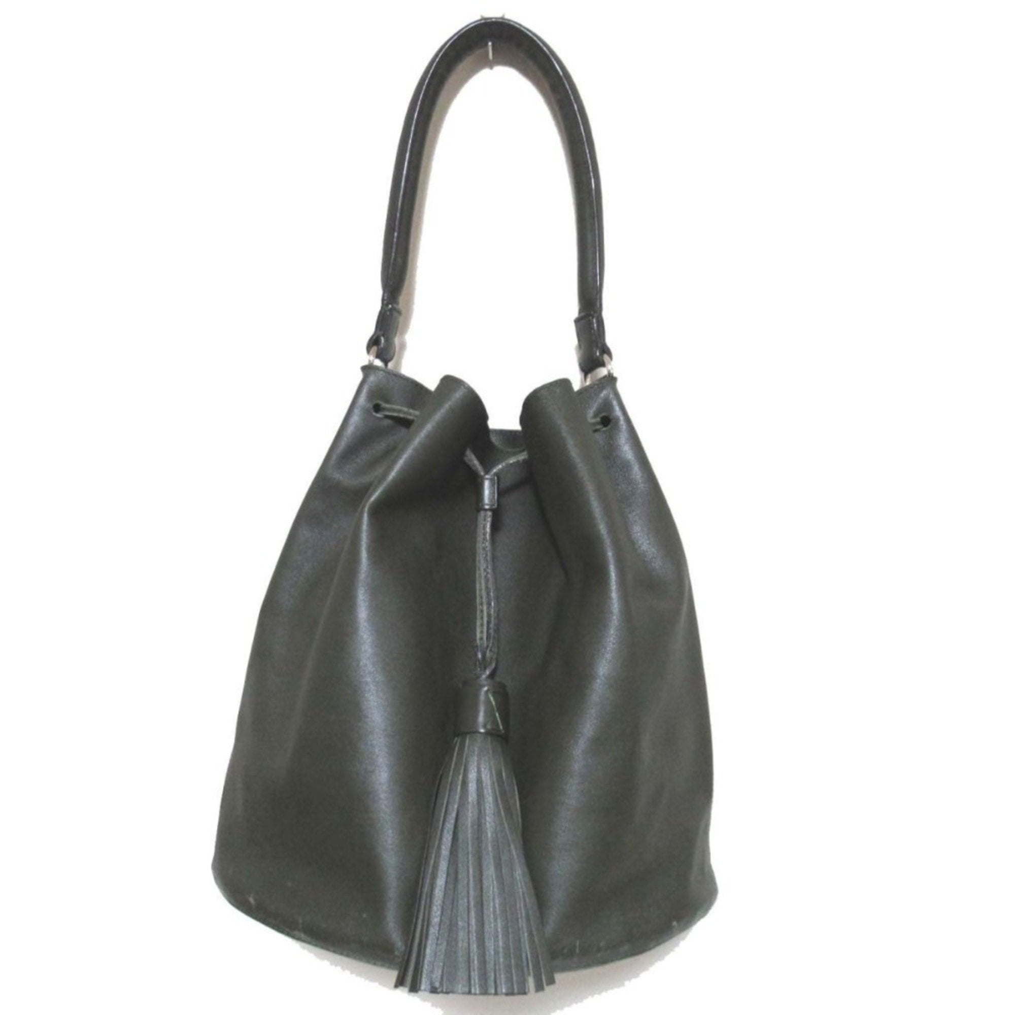 Pre-Owned ANYA HINDMARCH VAUGHAN Leather Tassel Drawstring