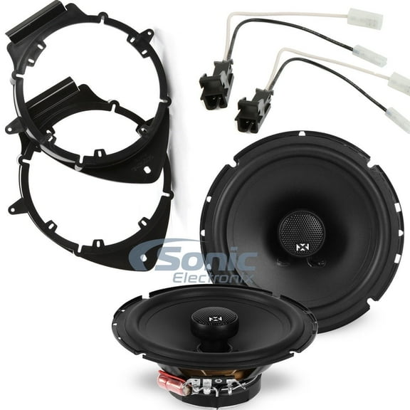 NVX NSP65 6.5" Coaxial Car Speaker Install Kit for 2005-15 GM Vehicles Install Bundle 540W Peak