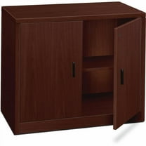 HON 10500 Series Bookcase Cabinet - 2-Drawer 36" x 20" x 29.5" - 2 - 2 Door(s) - 1 Shelve(s) - Square Edge - Material: Wood - Finish: Laminate, Mahogany