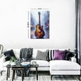 thumbnail image 6 of HFDF Music Room Decor Guitar Wall Art Minimalist Musical Themed Picture Vintage Musicalstruction Canvas Prints Painting Poster Modern Artwork for Bedroom Living Room Home Decoration 12x16inch Framed, 6 of 6