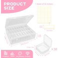 thumbnail image 2 of Small Bead Organizer Box, 30Pcs Mini Clear Bead Storage Containers, Small Plastic Boxes with Hinged Lids and Label Stickers, Plastic Case for Storage Parts Craft Jewelry Diamond (White), 2 of 7