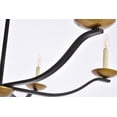 thumbnail image 2 of Solren 6 Light Pendant in Black and Brass, 2 of 7