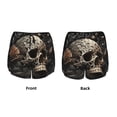 thumbnail image 3 of Daiia Vintage Pattern Flower Skull Pattern Women's 2 in 1 Running Shorts - Lightweight Athletic Workout Gym Yoga Shorts Liner with Phone Pockets-XX-Large, 3 of 7