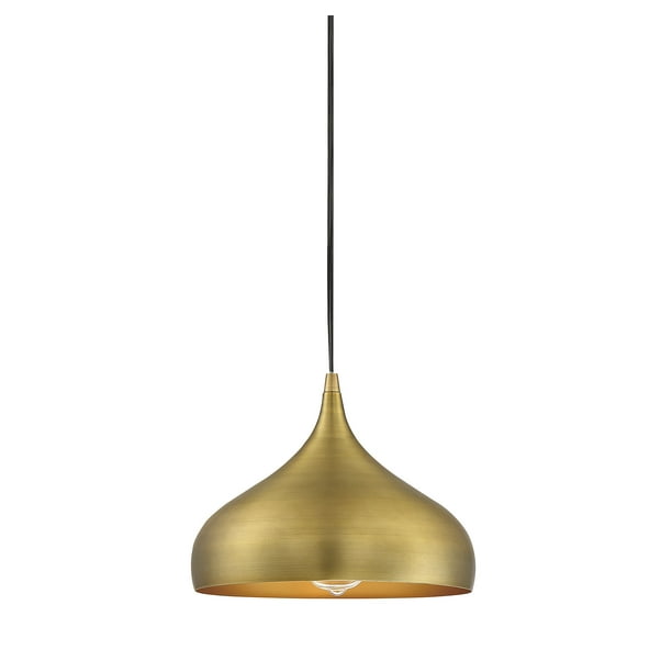 Meridian M70075NB Patricia Plug-In Pendant Light in Warm Brass