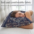 thumbnail image 5 of Navy Blue Boho Pillow Covers King, Abstract Art Ethnic Vintage Geometric Soft Brushed Microfiber Breathable Throw Pillow Covers, Pillowcase with Zipper for Couch Sofa Bedroom Living Room 20"x36", 5 of 9