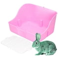 thumbnail image 1 of Small Animal Litter Box Toilet, Small Animal Toilet High Hardness Safe Compact Easy To Install Plastic Anti Scratch  for Hamsters Rabbits Blue,Yellow,Pink,White, 1 of 7