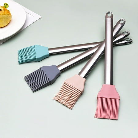 

Long Handle Grease Brush Wide Application 4 Colors Nordic Style Smooth Edges Barbecue Brush for Kitchen