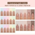 thumbnail image 3 of 150PCS French Gel Nail Tips 5 Colors French Tips Press on Nails 15 Sizes Fake Nails for Nail Art DIY Pre-applied Tip Primer & Base Coat, 3 of 9