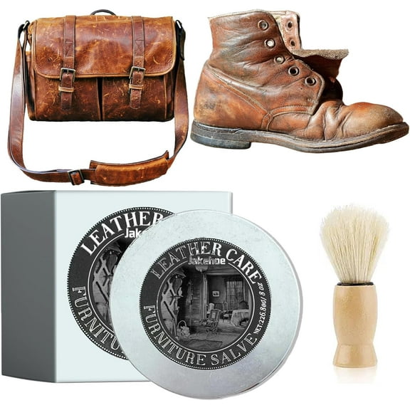 Snauff Leather & Furniture Repair Salve, Leather Salve, Leather & Furniture Repair Salve Applicator Brush, Furniture Salve, Household Salve for Leathers Wood