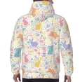 thumbnail image 3 of Bingfone Flower Color Rabbit Men's Drawstring Hoodie Long Sleeve Pocket Sweatshirts-4X-Large, 3 of 6