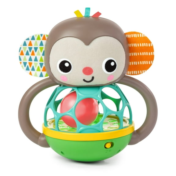 Bright Starts Grab & Giggle Monkey Multi-Sensory Toy, Unisex, Infant