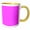 Yellow/White, variant on 3drose, Magenta Neon Pink - Plain Simple Solid Color - Purple-pink - Girly Girl Bright Vibrant Purply Pink, 15oz Mug