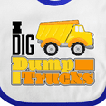 thumbnail image 4 of Inktastic I Dig Dump Trucks Boys or Girls Baby Bib, 4 of 4