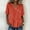 #055-Orange, variant on Womens Tops Short Sleeve V Neck Trim Button Decor Flowy Shirt for Summer Casual Gift