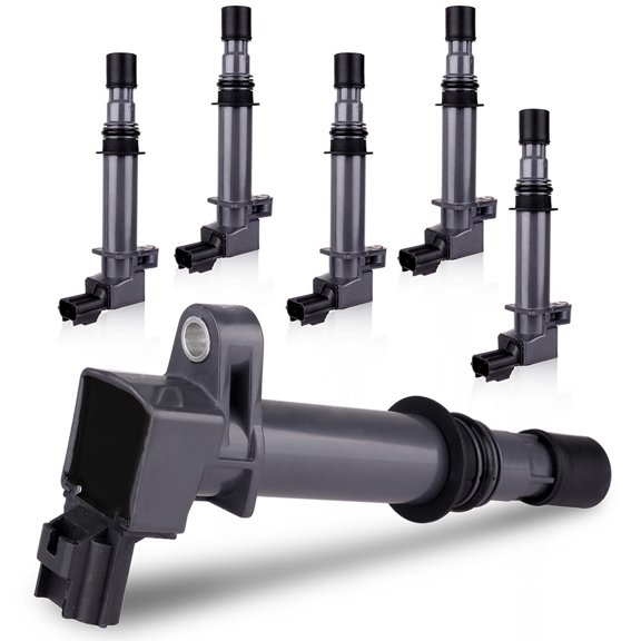 ECCPP Pack of 6 Ignition Coil Compatible for Jee-p for Cherokee Liberty Dodg-e Dakota Nitro for Ram 150 for Mitsubishi Raider Replacement for3.7L V6 C1231 5C1114 UF-270 UF-297 UF-399
