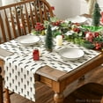 thumbnail image 4 of mubwai Beige Xmas Tree Christmas Placemats Set of 4, 12x18 Inch Winter Table Mats for Party Kitchen Dining Decoration, 4 of 6