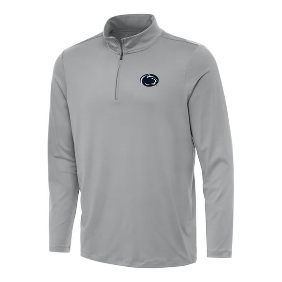 Men's Antigua Gray Penn State Nittany Lions Reprocess Quarter-Zip Top