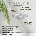 thumbnail image 6 of Round Engagement Ring for Women by Ginger Lyne 2.5 Ct Sterling Silver Wedding Rings, 6 of 7