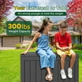 thumbnail image 3 of EasyUp 45 Gallon Resin Deck Box, Lockable Patio Outdoor Storage Box for Furniture, Garden Tools and Tools Storage, Waterproof Outside Storage Boxes（Black）, 3 of 7
