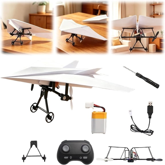 Diy Paper Airplane Kit, Diy Rc Paper Airplane Kit, Remote Control Paper Airplane