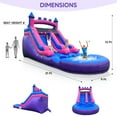 thumbnail image 2 of 13' x 21' Commercial Water Slide with Splash Pool and Air Blower (Purple&Pink), 2 of 6