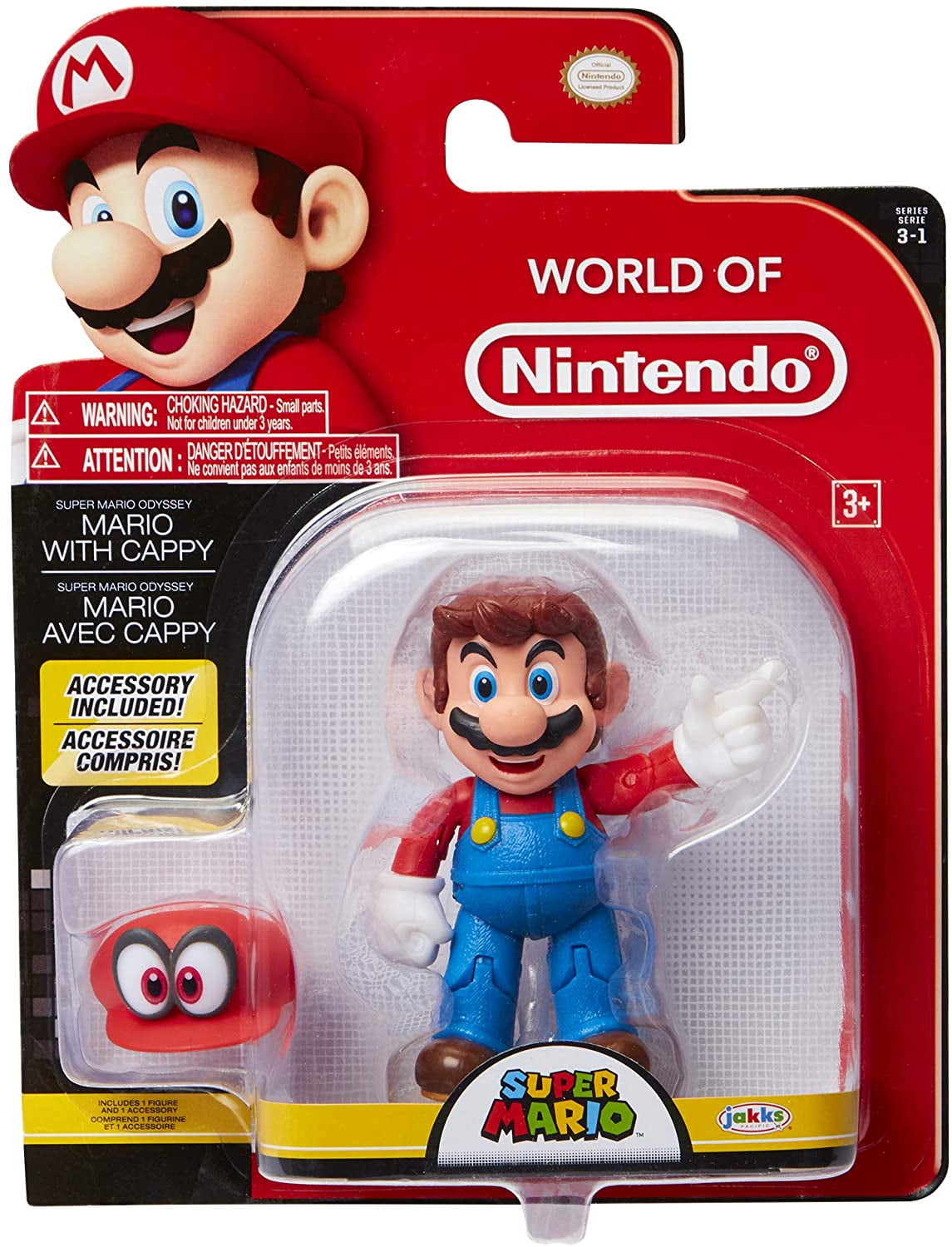 Mario and Cappy Action Mini Figure - Super Mario - 4 Inch - Walmart.com ...