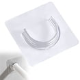 thumbnail image 2 of Self Adhesive Shower Rod Holder, U‑Shape Curtain Rod Bracket Hook No Drilling, Waterproof Wall Mount Tension Curtain Rod Bracket for Home Bathroom Clothes Curtain Hanging,Clear, 2 of 6