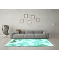 thumbnail image 3 of Ahgly Company Indoor Rectangle Abstract Turquoise Blue Modern Area Rugs, 5' x 8', 3 of 4