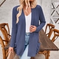 thumbnail image 4 of Besolor Women's Open Front Cardigan Sweaters Casual Fall Ribbed Long Sleeve Knit Cardigans with Pockets, 4 of 5