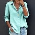 thumbnail image 3 of Bixock Button Down Shirts for Women Going Out Tops Long Sleeve Casual Blouse Collared Office Work Daily Wear Shirts, 3 of 6
