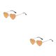 thumbnail image 3 of Sonducket Gafas de sol en forma de corazón Marco de metal dorado y lentes Tac para protección solar elegante Gafas de sol reflectantes rojas rojo reflectante 2Conjunto, 3 of 6